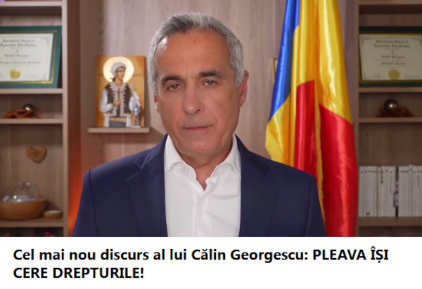 Calin Georgescu: pleava isi cere drepturile